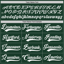 Load image into Gallery viewer, Custom Green White Hockey Lace Neck Jersey
