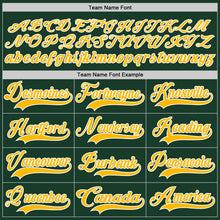 Load image into Gallery viewer, Custom Green Gold-White Hockey Lace Neck Jersey