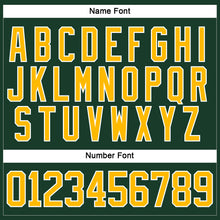 Load image into Gallery viewer, Custom Green Gold-White Hockey Lace Neck Jersey