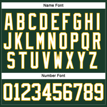 Load image into Gallery viewer, Custom Green White-Gold Hockey Lace Neck Jersey