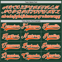 Load image into Gallery viewer, Custom Green Orange-White Hockey Lace Neck Jersey
