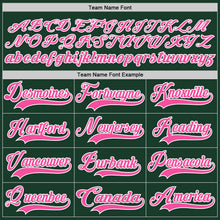 Load image into Gallery viewer, Custom Green Pink-White Hockey Lace Neck Jersey