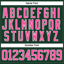 Load image into Gallery viewer, Custom Green Pink-White Hockey Lace Neck Jersey