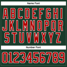 Load image into Gallery viewer, Custom Green Red-White Hockey Lace Neck Jersey