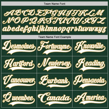 Load image into Gallery viewer, Custom Green White-Old Gold Hockey Lace Neck Jersey
