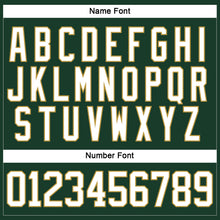 Load image into Gallery viewer, Custom Green White-Old Gold Hockey Lace Neck Jersey