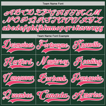 Load image into Gallery viewer, Custom Green Neon Pink-White Hockey Lace Neck Jersey