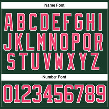 Load image into Gallery viewer, Custom Green Neon Pink-White Hockey Lace Neck Jersey