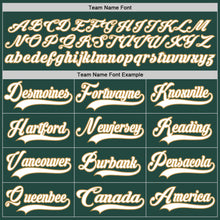 Load image into Gallery viewer, Custom Green White-Old Gold Hockey Jersey