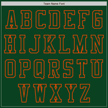 Load image into Gallery viewer, Custom Green Orange Authentic Baseball Jersey