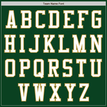 Load image into Gallery viewer, Custom Green White-Old Gold Authentic Baseball Jersey