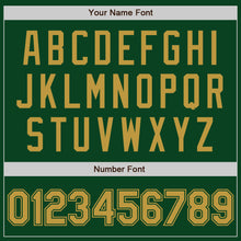 Load image into Gallery viewer, Custom Green Old Gold Authentic Baseball Jersey
