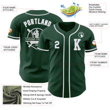 Load image into Gallery viewer, Custom Green White-Gray Authentic Baseball Jersey