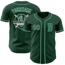 Load image into Gallery viewer, Custom Green Kelly Green-White Authentic Baseball Jersey