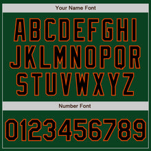 Load image into Gallery viewer, Custom Green Black-Orange Authentic Baseball Jersey