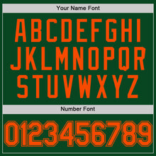 Load image into Gallery viewer, Custom Green Orange Authentic Throwback Basketball Jersey