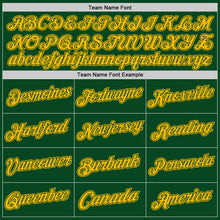 Load image into Gallery viewer, Custom Green Gold Authentic Throwback Basketball Jersey