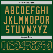 Load image into Gallery viewer, Custom Green Old Gold Authentic Throwback Basketball Jersey