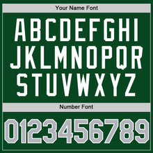 Load image into Gallery viewer, Custom Green Gray-White Authentic Throwback Basketball Jersey