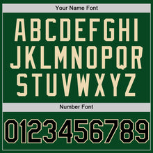 Load image into Gallery viewer, Custom Green Black-Cream Authentic Throwback Basketball Jersey