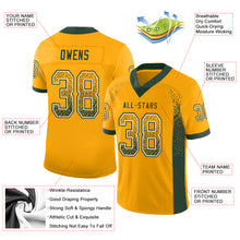Load image into Gallery viewer, Custom Gold Green-White Drift Fashion Football Jersey