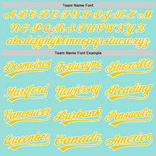 Load image into Gallery viewer, Custom Ice Blue Yellow-White Authentic Baseball Jersey