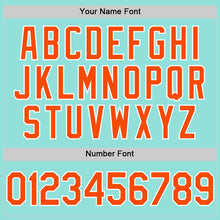 Load image into Gallery viewer, Custom Ice Blue Orange-White Authentic Baseball Jersey