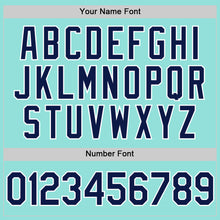 Load image into Gallery viewer, Custom Ice Blue Navy-White Authentic Baseball Jersey