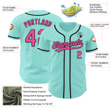 Load image into Gallery viewer, Custom Ice Blue Pink-Black Authentic Baseball Jersey