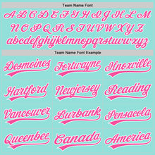 Load image into Gallery viewer, Custom Ice Blue Pink-White Authentic Baseball Jersey