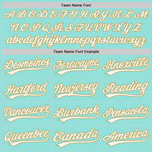 Load image into Gallery viewer, Custom Ice Blue White-Old Gold Authentic Baseball Jersey