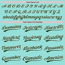 Load image into Gallery viewer, Custom Ice Blue Green-White Authentic Baseball Jersey