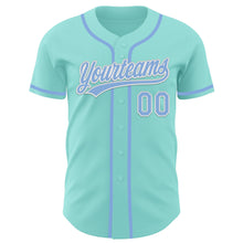 Load image into Gallery viewer, Custom Ice Blue Light Blue-White Authentic Baseball Jersey