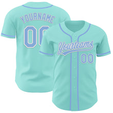 Load image into Gallery viewer, Custom Ice Blue Light Blue-White Authentic Baseball Jersey