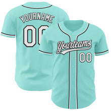 Load image into Gallery viewer, Custom Ice Blue White-Black Authentic Baseball Jersey