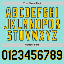 Load image into Gallery viewer, Custom Ice Blue Black-Yellow Authentic Baseball Jersey