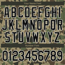 Load image into Gallery viewer, Custom Camo Black-White Geometric Camouflage 3D Bomber Full-Snap Varsity Letterman Salute To Service Jacket