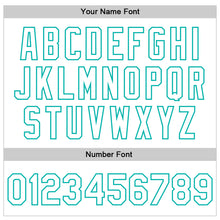 Load image into Gallery viewer, Custom White Ice Blue Aqua-Navy Check Board 3D Pattern Design Bomber Full-Snap Varsity Letterman Jacket