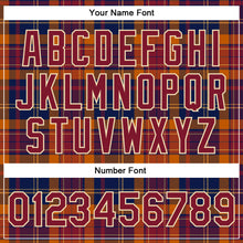 Load image into Gallery viewer, Custom Crimson Cream Black-City Cream Classic Western Plaid 3D Pattern Design Bomber Full-Snap Varsity Letterman Jacket