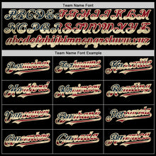 Load image into Gallery viewer, Custom Black Vintage USA Flag Cream-Maroon Bomber Full-Snap Varsity Letterman Hoodie Jacket