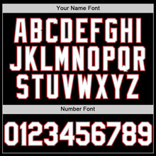 Load image into Gallery viewer, Custom Black Gray-Red Bomber Full-Snap Varsity Letterman Two Tone Hoodie Jacket