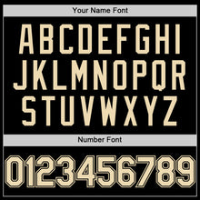 Load image into Gallery viewer, Custom Black Cream Bomber Full-Snap Varsity Letterman Two Tone Hoodie Jacket