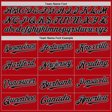 Load image into Gallery viewer, Custom Red Black-Gray Bomber Full-Snap Varsity Letterman Hoodie Jacket