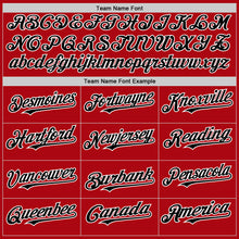 Load image into Gallery viewer, Custom Red Black-White Bomber Full-Snap Varsity Letterman Hoodie Jacket