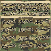 Load image into Gallery viewer, Custom Camo Black-Cream 3D Bomber Full-Snap Varsity Letterman Salute To Service Hoodie Jacket