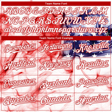 Load image into Gallery viewer, Custom White Red-Royal American Flag Fashion 3D Bomber Full-Snap Varsity Letterman Hoodie Jacket