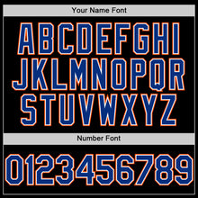 Load image into Gallery viewer, Custom Black Royal-Orange Bomber Full-Snap Varsity Letterman Lapel Collar Byron Jacket