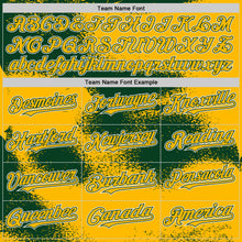 Load image into Gallery viewer, Custom Gold Green-White Abstract Color Blocks Fragment Art 3D Pattern Design Bomber Full-Snap Varsity Letterman Hoodie Jacket