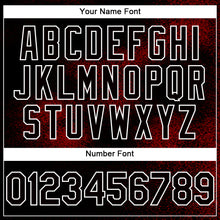 Load image into Gallery viewer, Custom Black Red-White Abstract Network 3D Pattern Design Bomber Full-Snap Varsity Letterman Hoodie Jacket