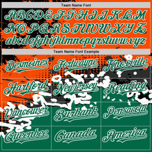 Load image into Gallery viewer, Custom Orange Kelly Green-Black Abstract Splash Grunge Art 3D Pattern Design Bomber Full-Snap Varsity Letterman Hoodie Jacket